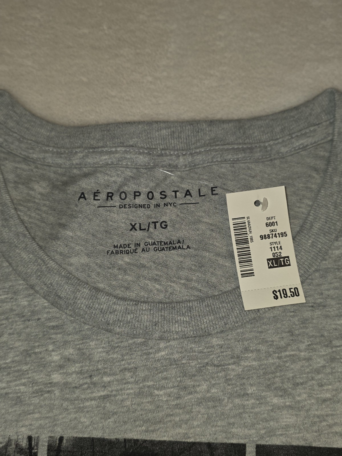 AEROPOSTALE T-Shirt Adult Mens XL Brooklyn Bridge NYC Gray NWT