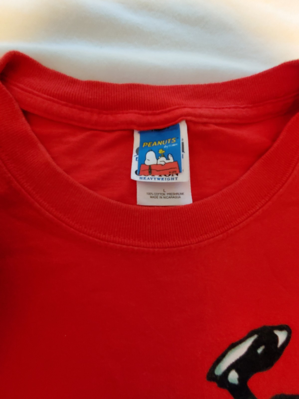 Peanuts Snoopy & Woodstock 4th Of July American Patriotic Flag Shirt Large