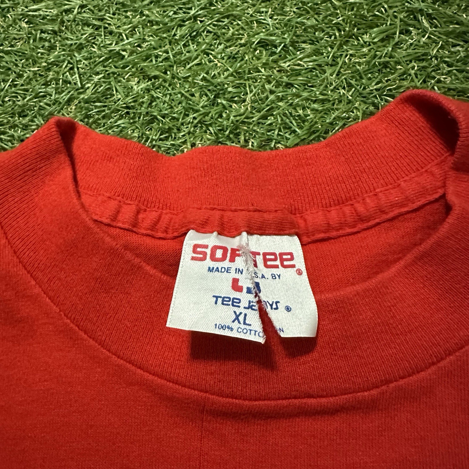 Vintage 90s Florida Lifeguard T Shirt Mens XL Shark Graphic USA Tee Red