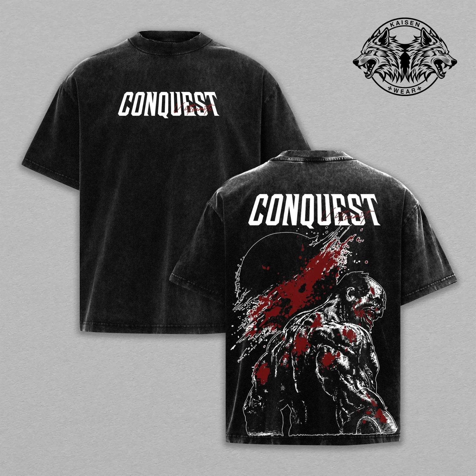 Invincible Conquest Graphic Apparel Collection: Heavyweight Muscle Tee