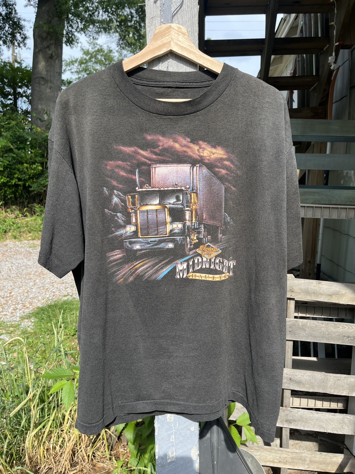 Vintage 3D Emblem Truckers Only 1988 Shirt Truck Stop Harley Single Stitch XL