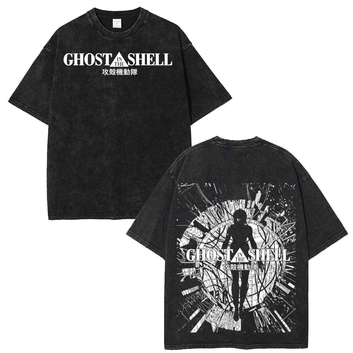 Ghost in the Shell Motoko Kusanagi Cyberpunk Graphic Tee