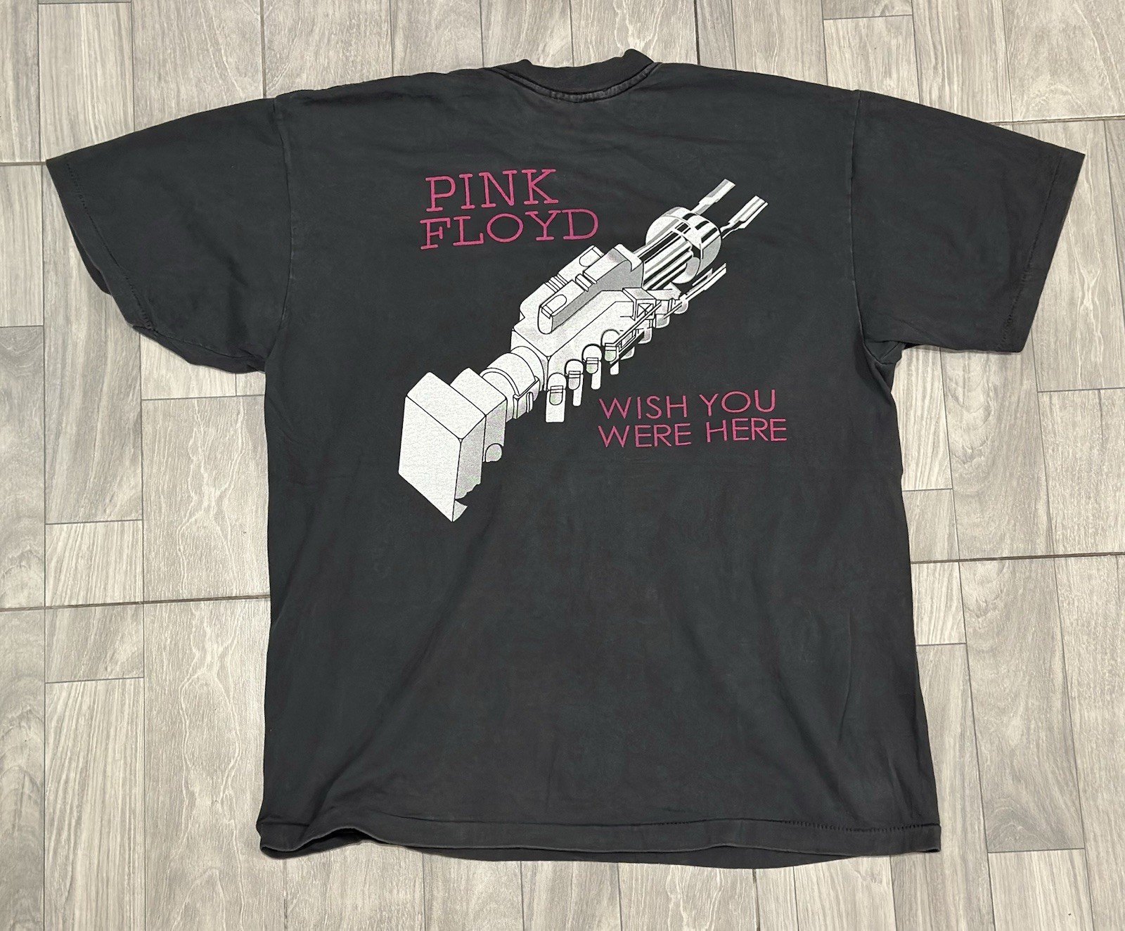 PINK FLOYD vintage 1995 MECHANICAL HANDSHAKE t shirt WISH YOU WERE HERE diver
