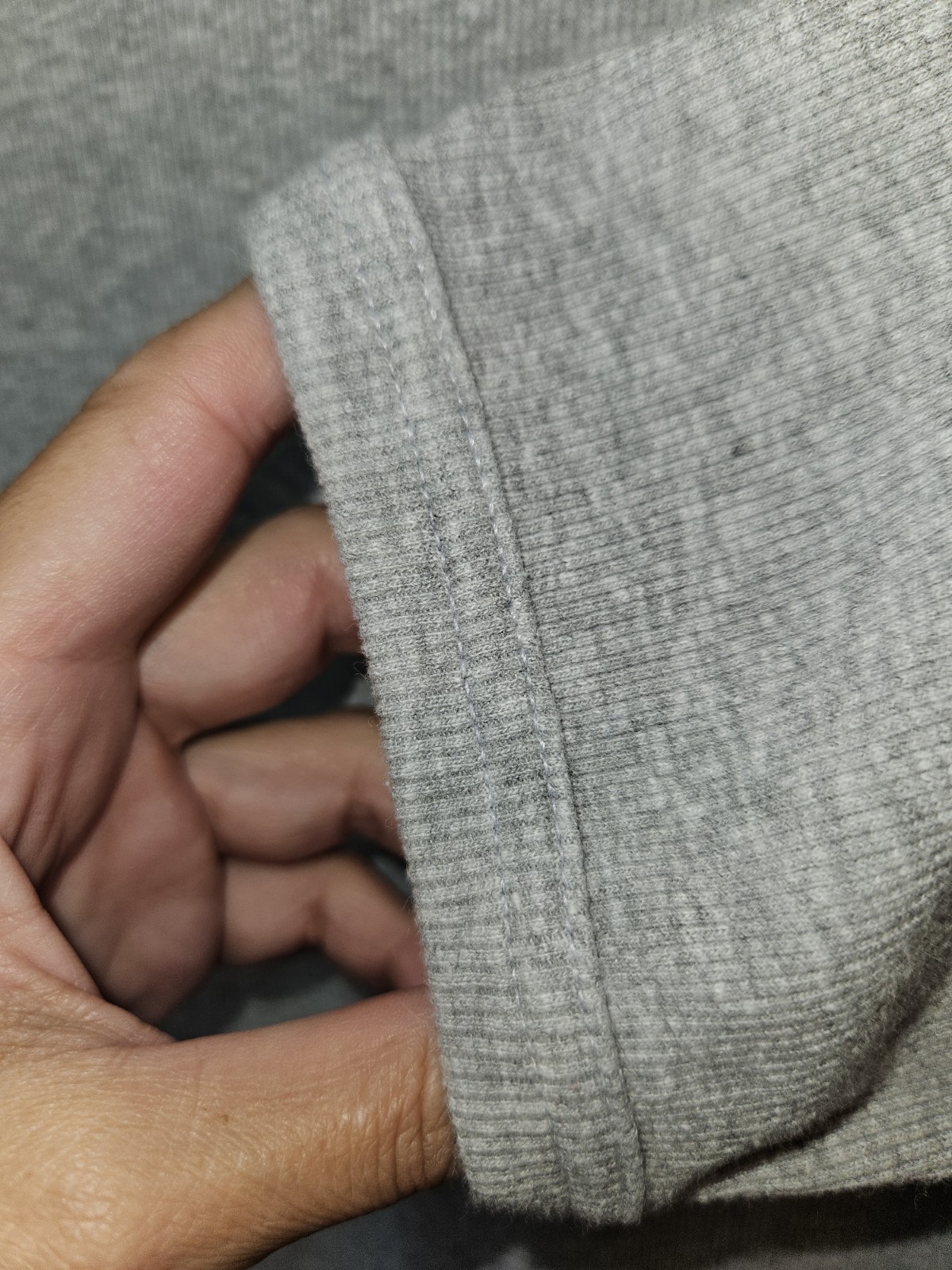 Y2K Men’s Small Tight Slim Fit Ribbed Knit Gray V Neck Muscle Shirt PHYS.SCI