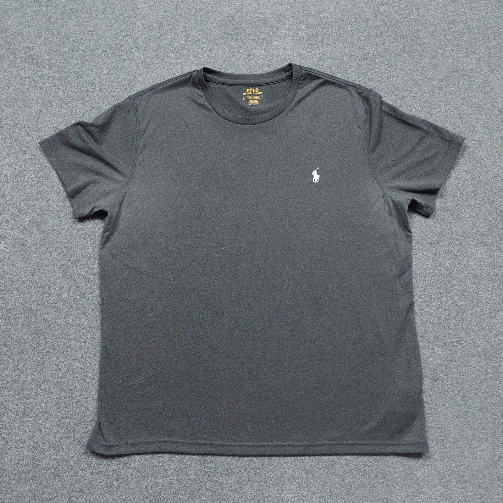 Polo Ralph Lauren Performance TShirt Gray Mens L Classic Fit Tee Crew Neck Pony