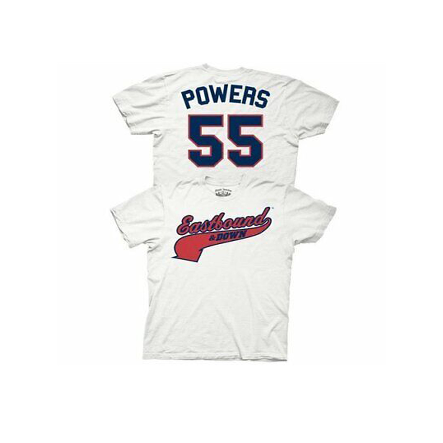 Adult TV Show Eastbound & Down Kenny Powers 55 Jersey T-shirt Mens Graphic Tee