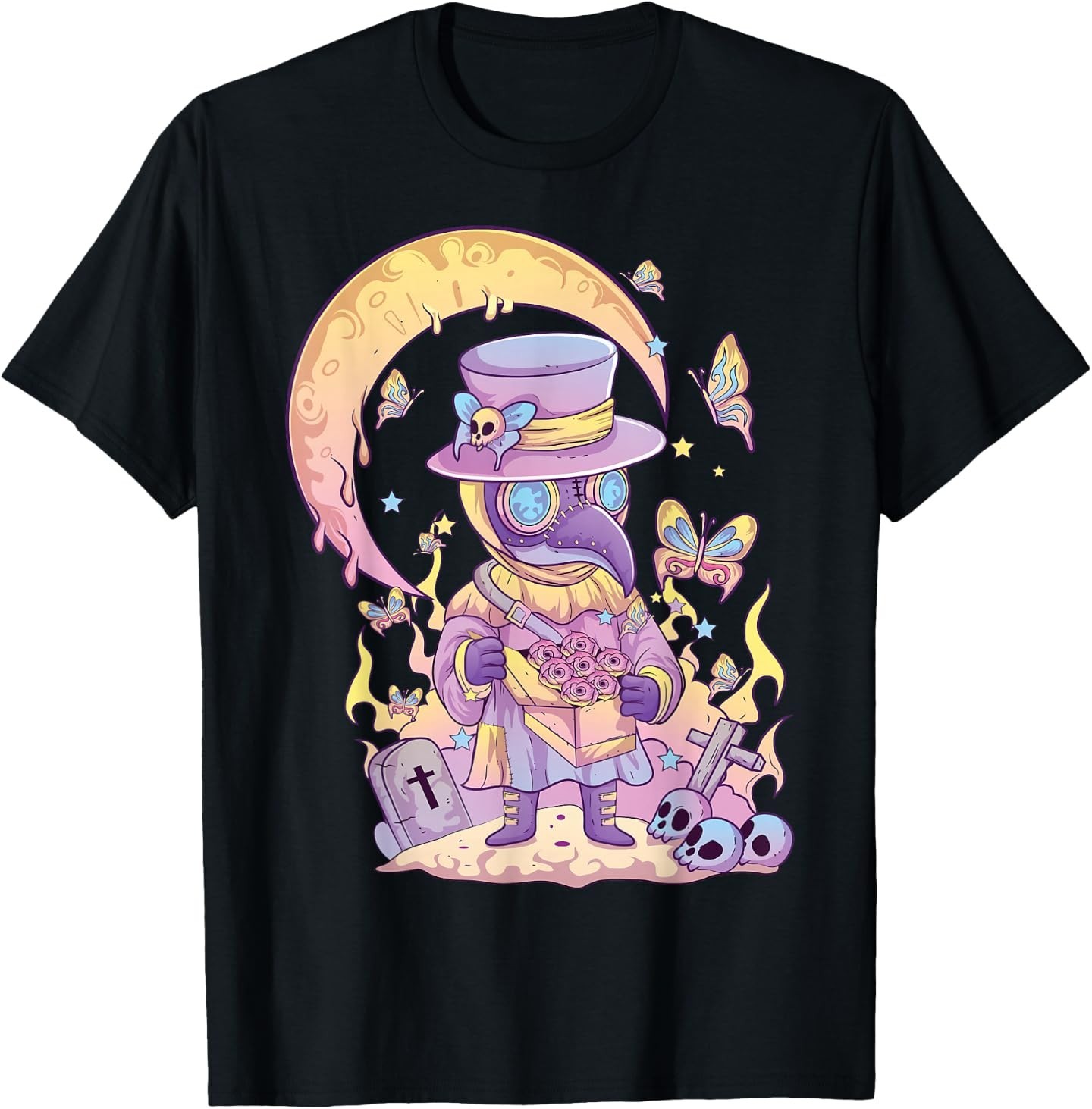 Pastel Goth Cute Creepy Plague Doctor Kawaii Menhera Wiccan T-Shirt
