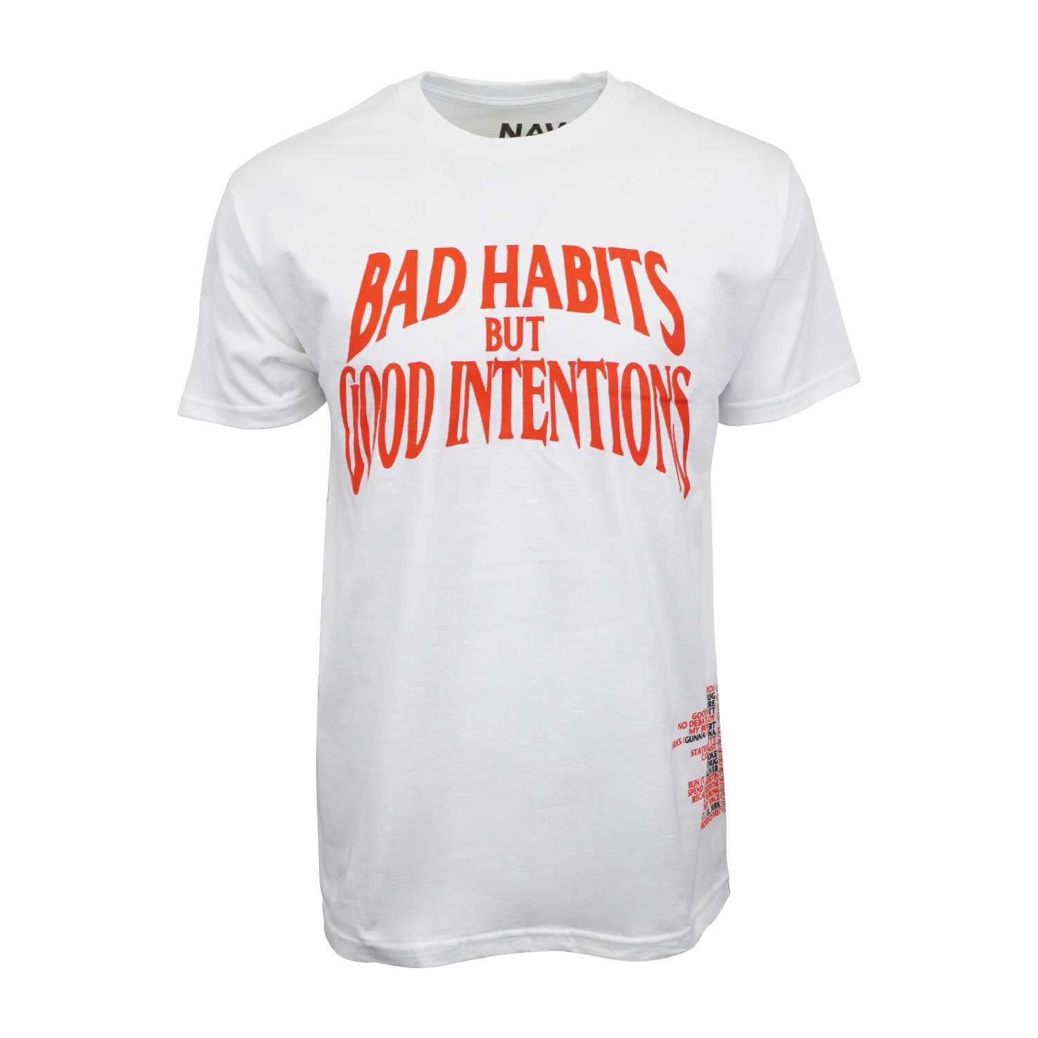 NEW VLONE X NAV BAD HABITS GOOD INTENTIONS T SHIRT AUTHENTIC NEW