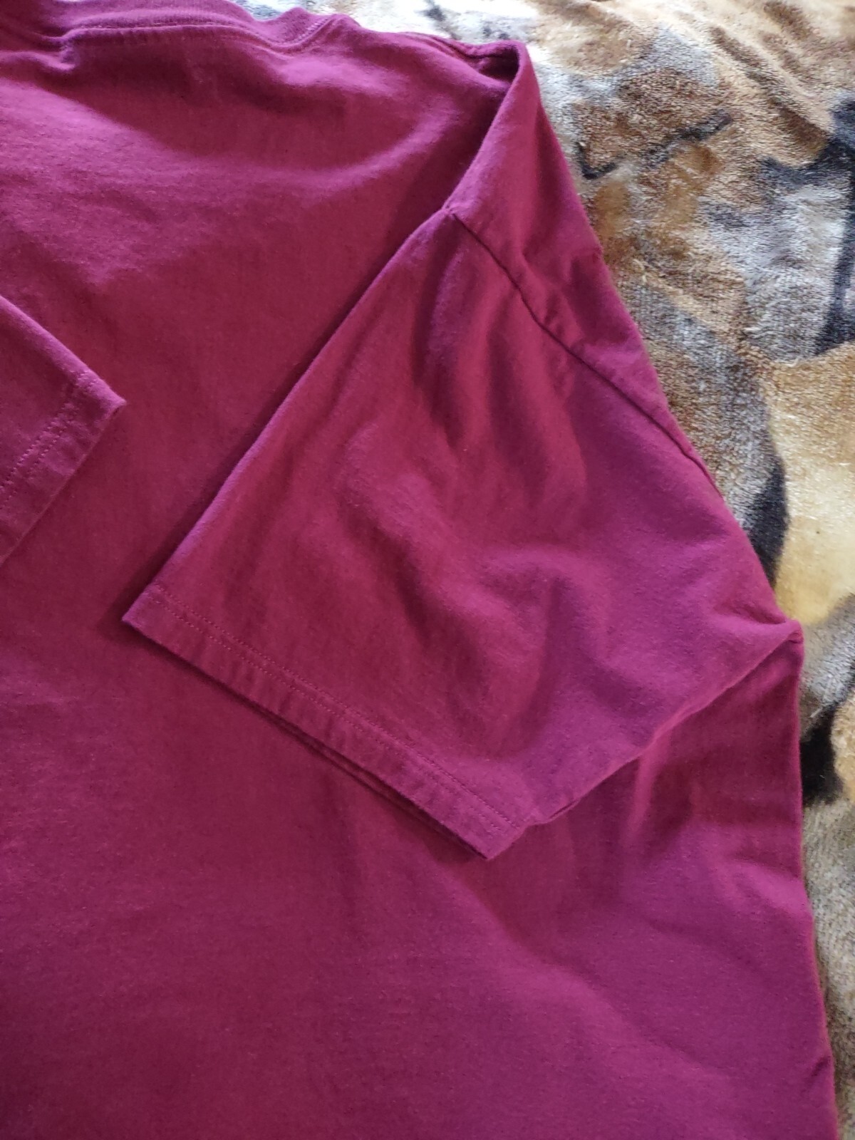 VTG Nike V Neck Tee Mens XL Burgundy Made In USA Embroidered Swoosh