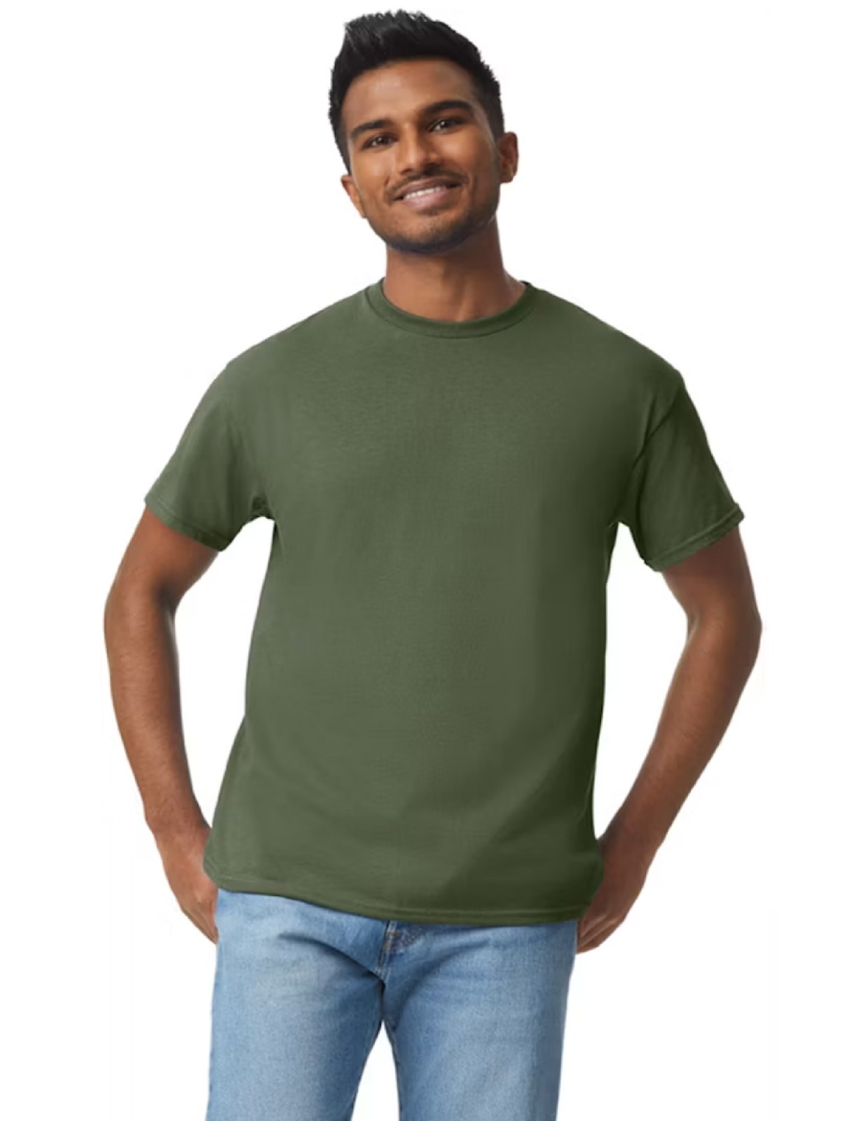 Gildan Adult Ultra Cotton T-Shirt Size XL, Style G2000-Military Green