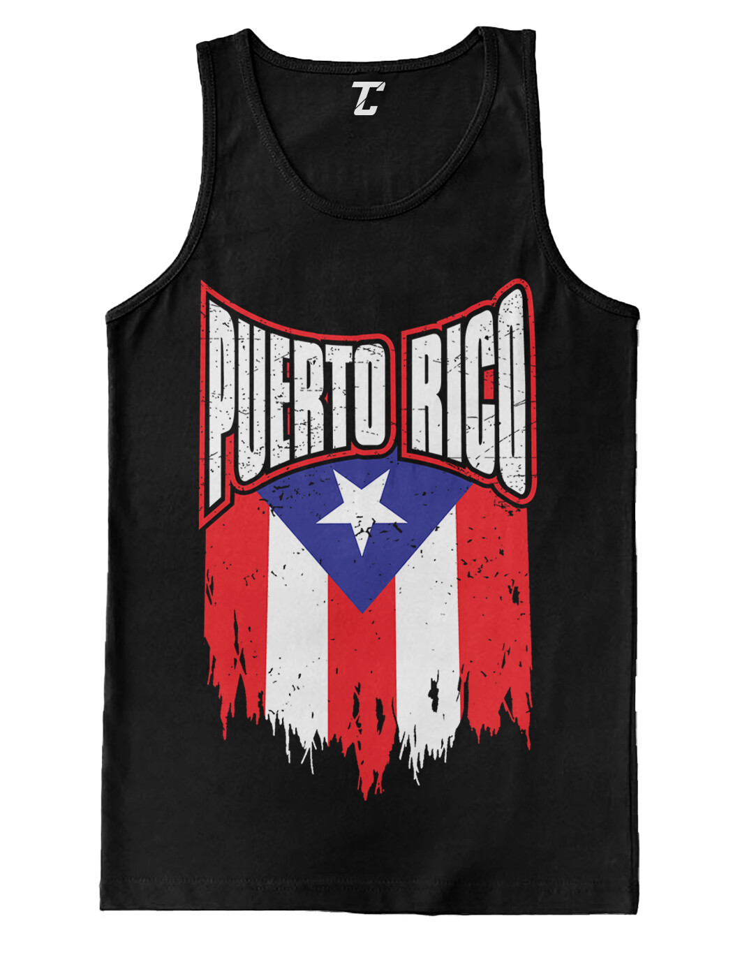 Torn Puerto Rican Flag – Heritage Puerto Rico Proud Pride Men’s Tank Top