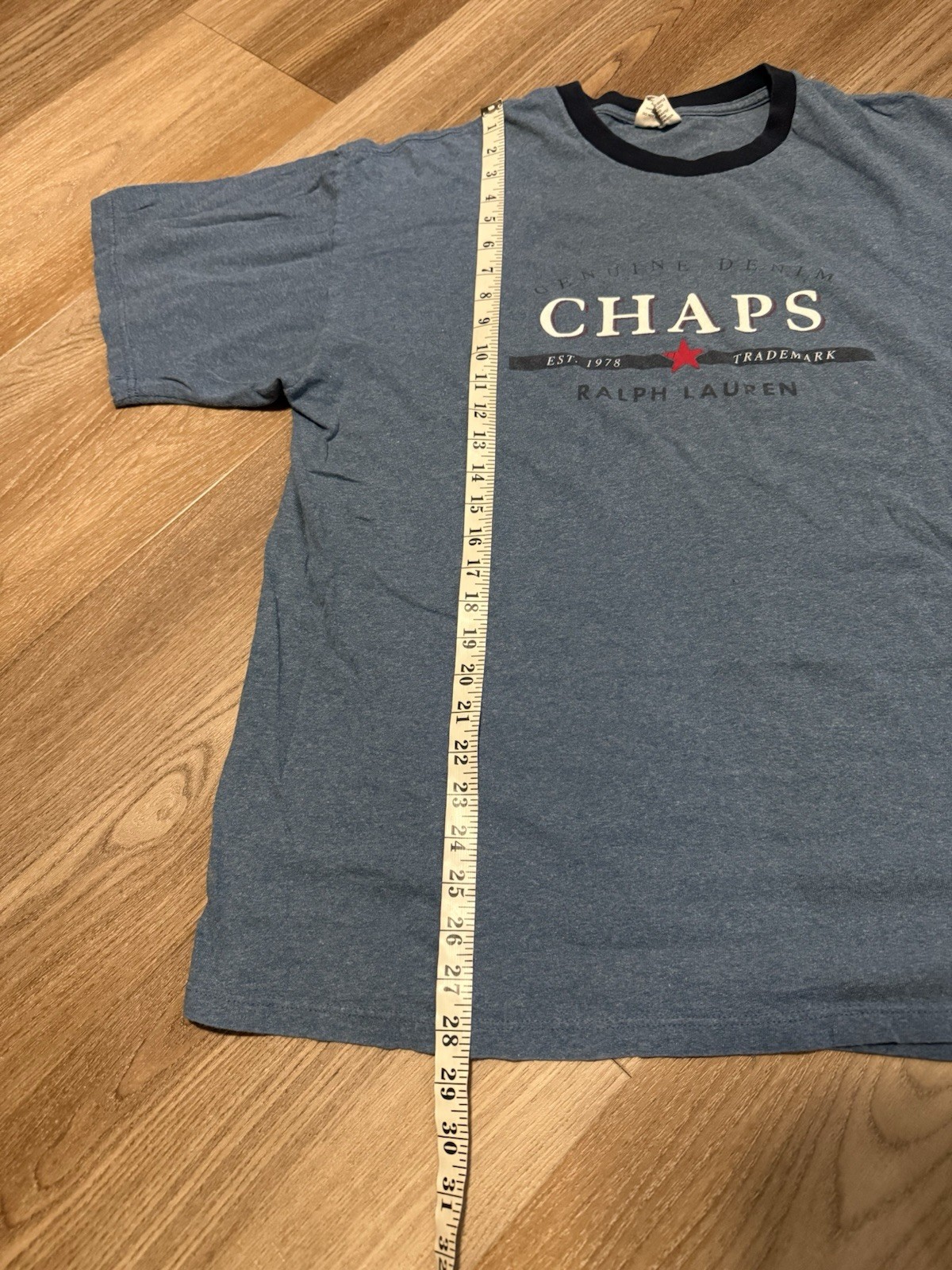 Vintage Ralph Lauren Chaps Blue Shirt Mens XL Logo Preppy Classic USA 90s Y2k