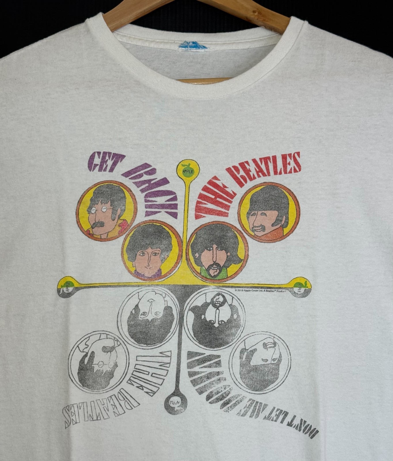 The Beatles T-Shirt Fits XL 24×28 Get Back Don’t Let Me Down Boxy Reprint 2019
