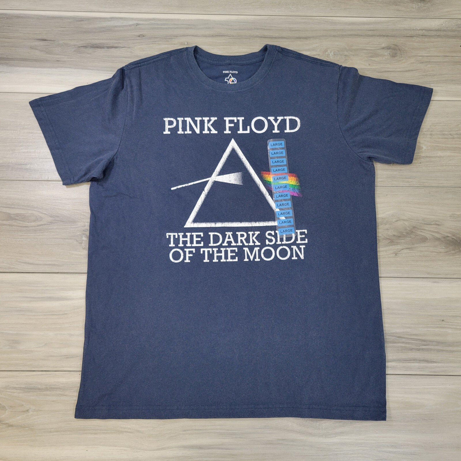 Pink Floyd Graphic T-Shirt Men’s Large Blue The Dark Side Of The Moon New