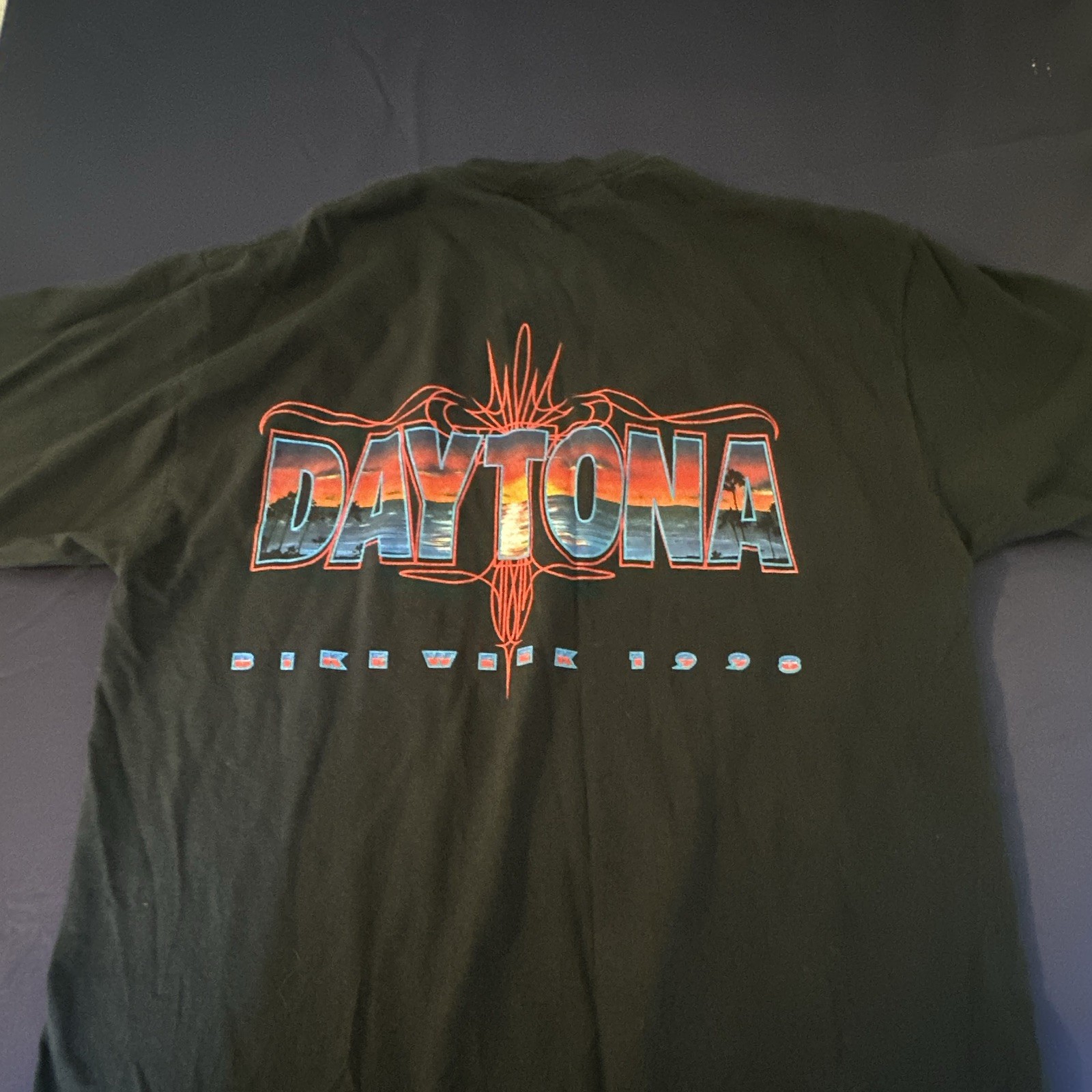 Vtg 1999 Daytona Bike Week Shirt Mens Large L Competitors View Double Sided 90s