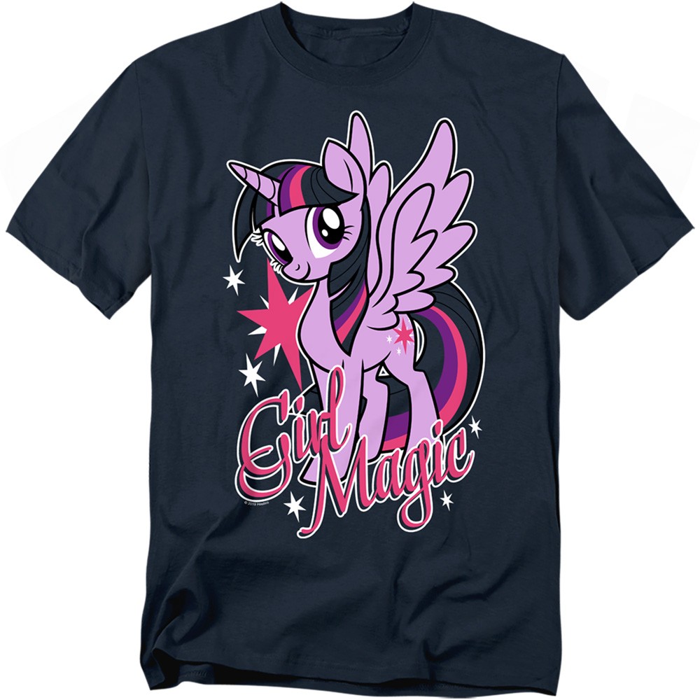 Hasbro – My Little Pony – TV Girl Magic – Adult Unisex T-Shirt – Blue
