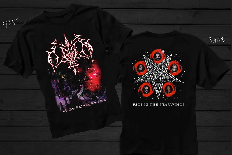 New Dtg/Dtf printed T-shirt – ODIUM-The Sad Realm of the Stars – Riding the Star