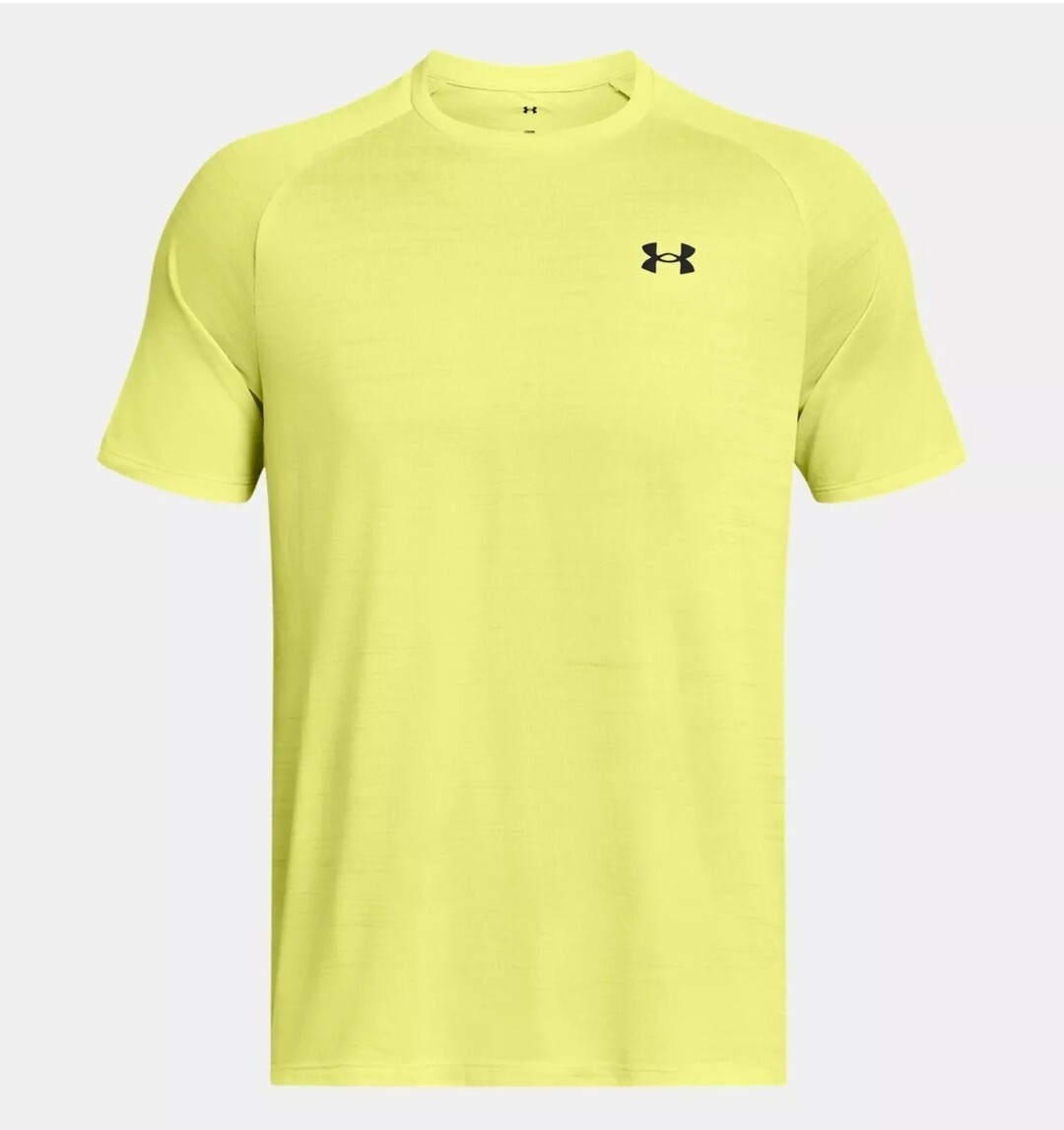 Under Armour Tech 2.0 Tiger T-Shirt UA Lime Yellow Loose Fit Size L 1377843-743