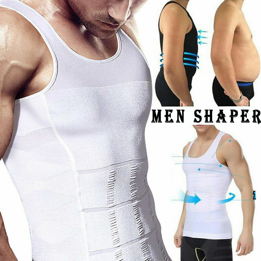 Men Tummy Control Compression Vest Belly Slimmer Tank Top Underwear UnderShirts