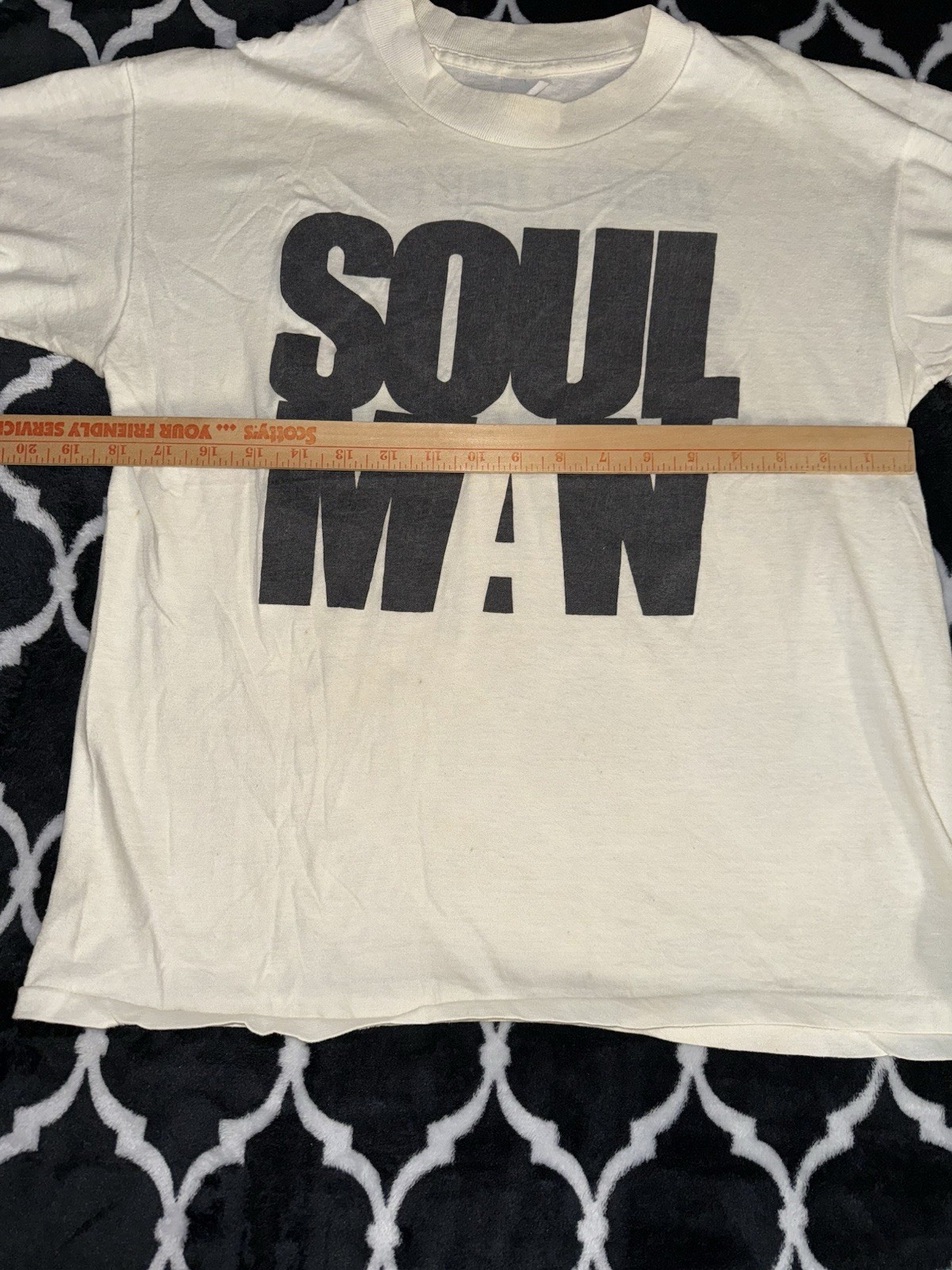 Vintage Soul Man Movie 1980s Mens T-Shirt Size Small White Music Classic Tee