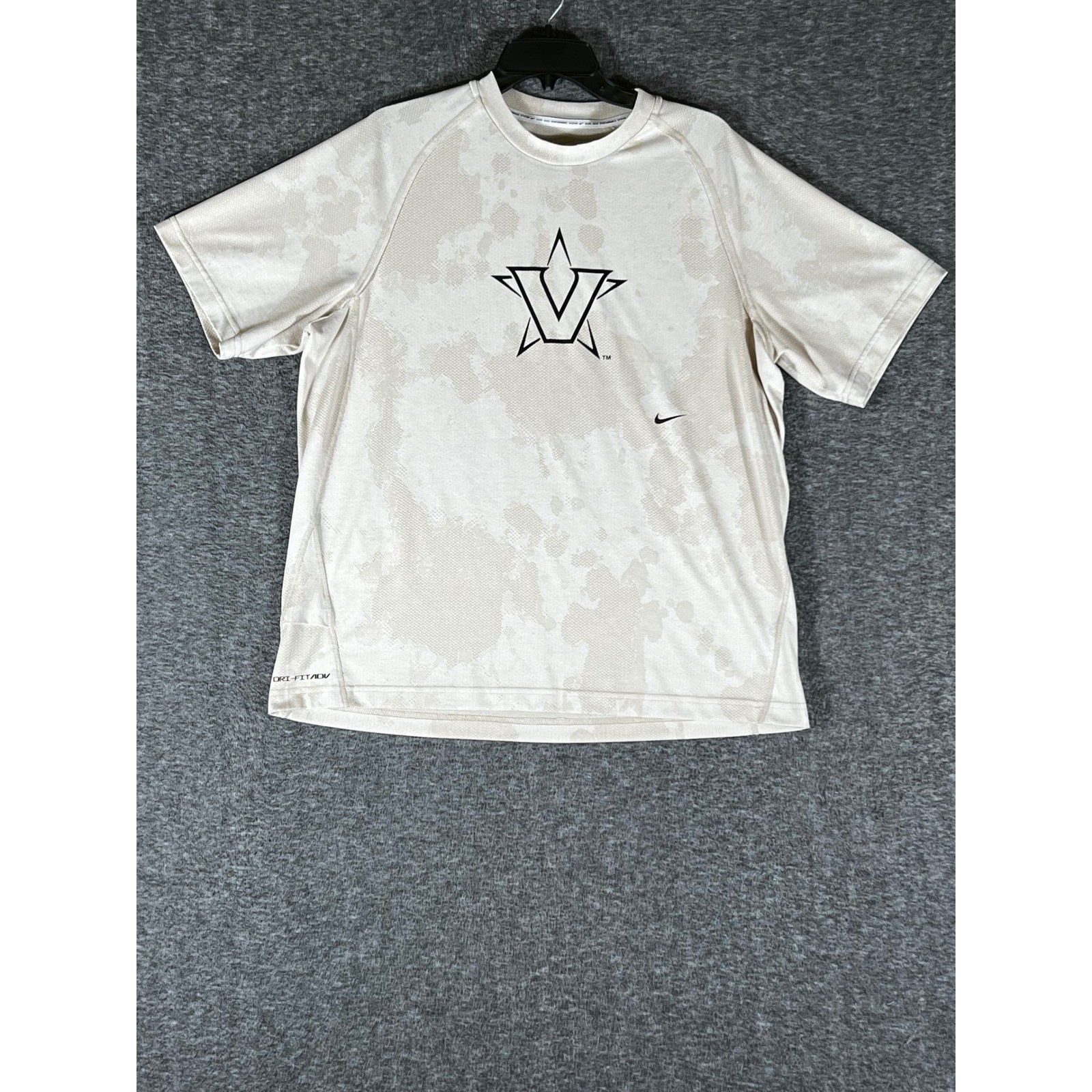 Nike Axis Performance System Vanderbilt Dri-FIT ADV Shirt Mens Large Cream Tan