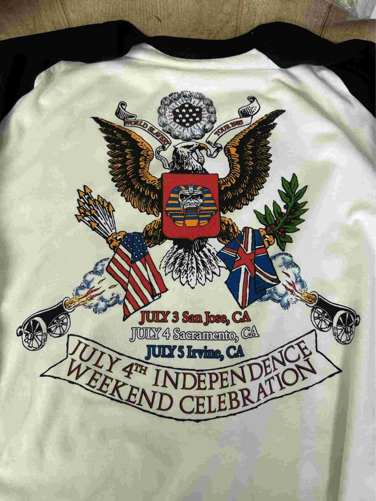 Iron Maiden Fourth of July tour 1985 S to 3XL