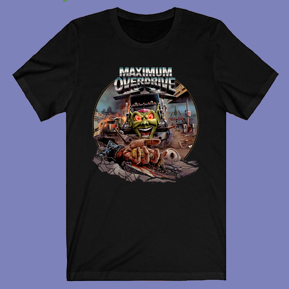 Maximum Overdrive Classic Horror Movie Men’s Black T-shirt Size S-3XL