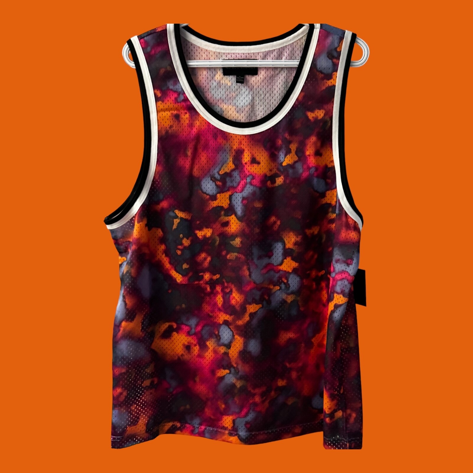 No Boundaries Mesh Tank Orange Size Medium (38-40) NWT