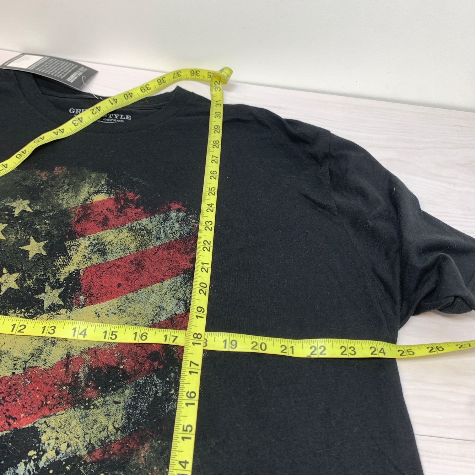 Grunt Style Shirt Mens AMERICAN FLAG Black Rad Dad Short Sleeve Casual Men 2X
