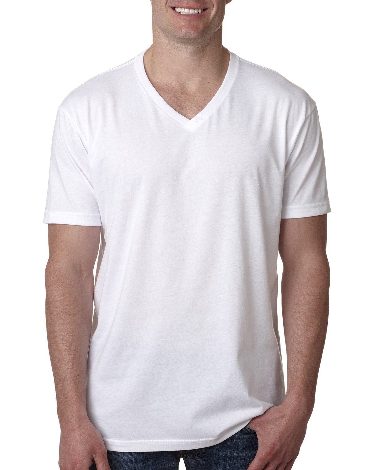 Next Level Men’s Premium CVC V-Neck Soft S-XL T-Shirt 6240