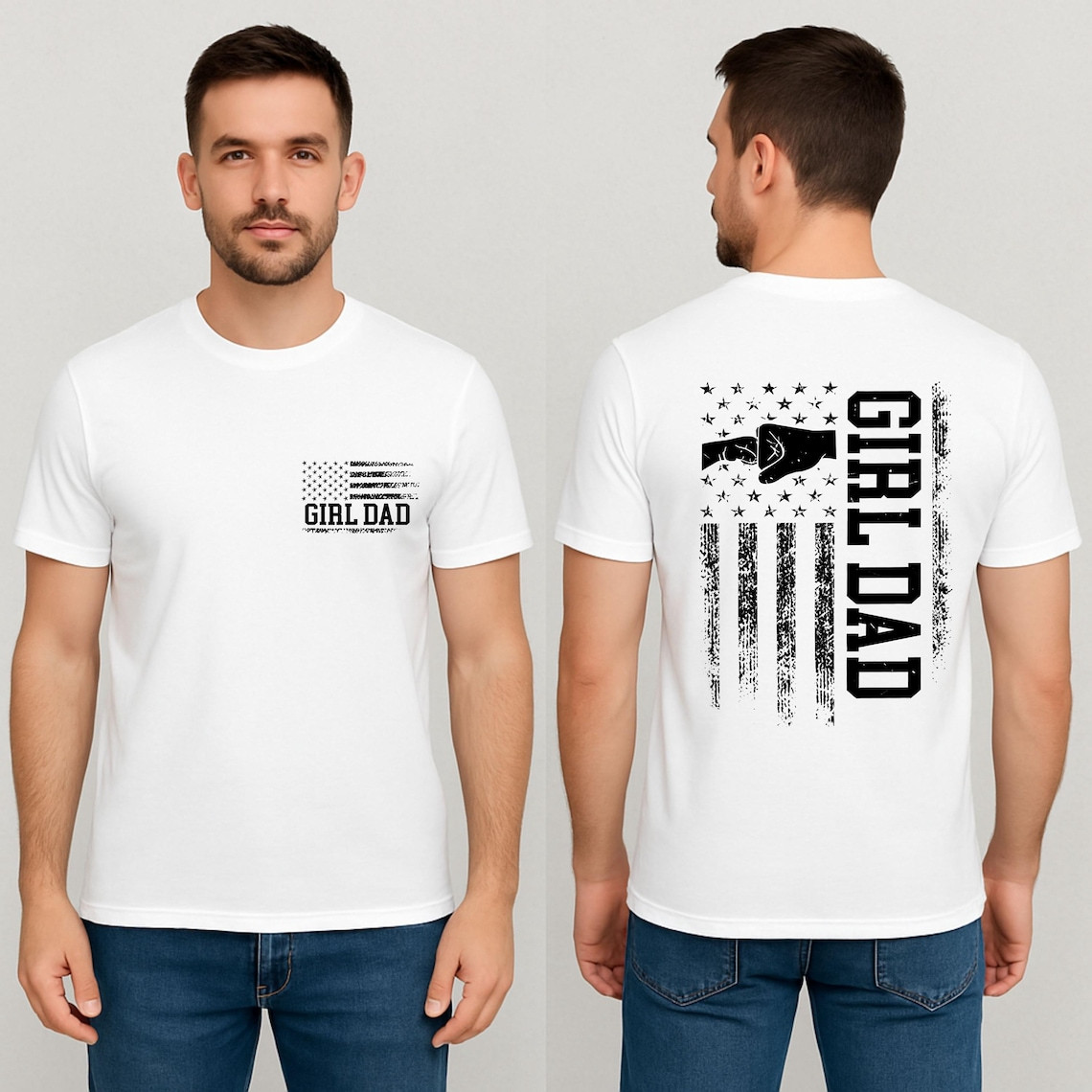 Girl Dad Club Shirt Father’s Day Gift From Daughter Funny New Daddy Graphic Tee