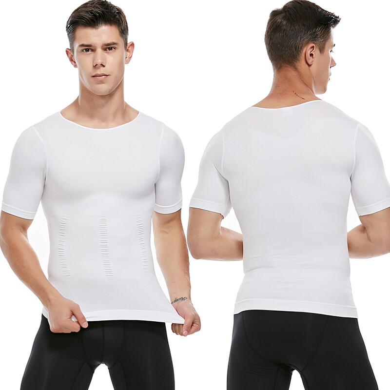 Men’s Compression T-Shirt Body Shaper Slimming Fitness Tank Tops Shapewear Vest