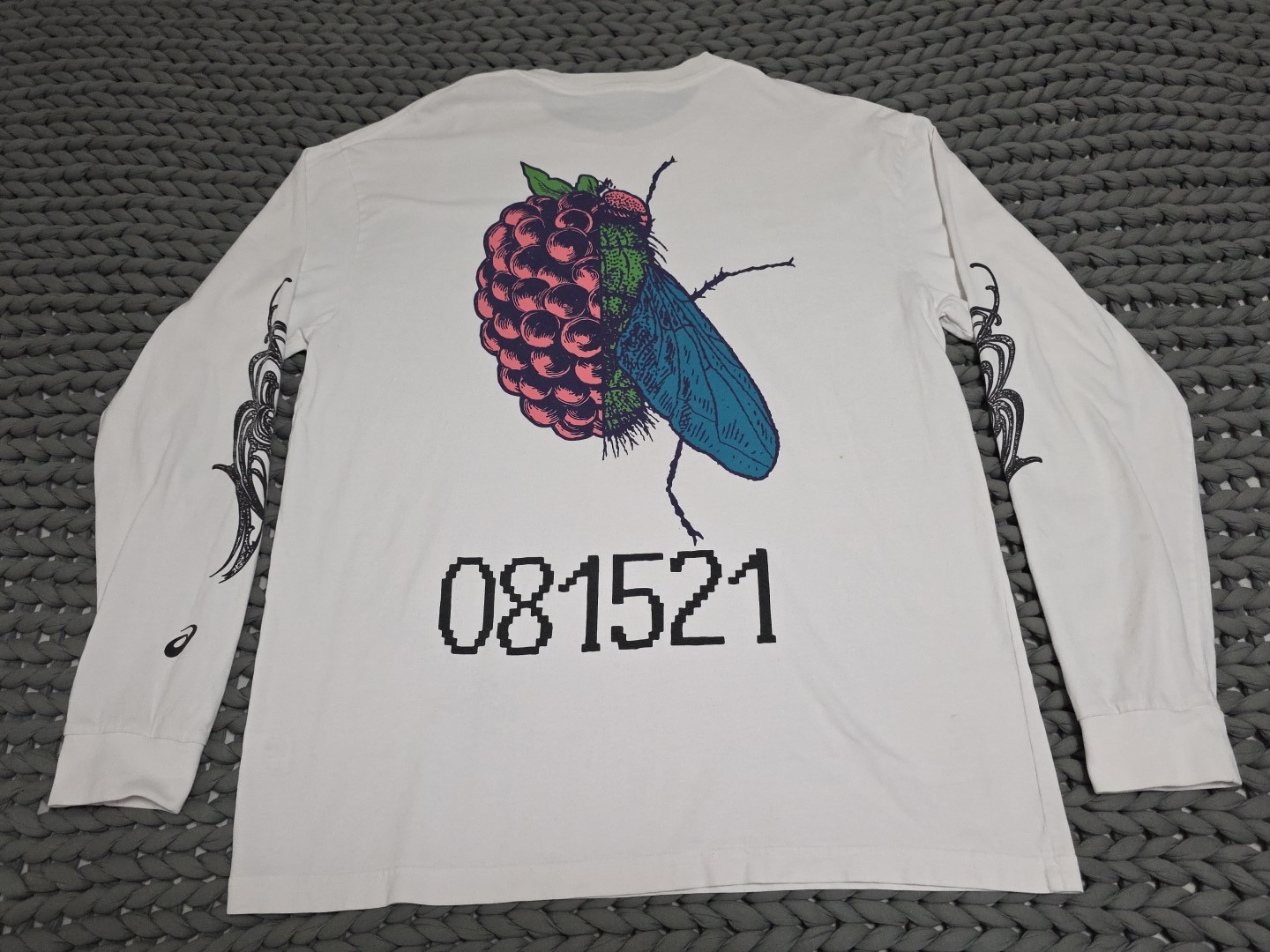 Brain Dead Kiko Kostadinov Asics White FruitFly Long Sleeve Shirt Medium