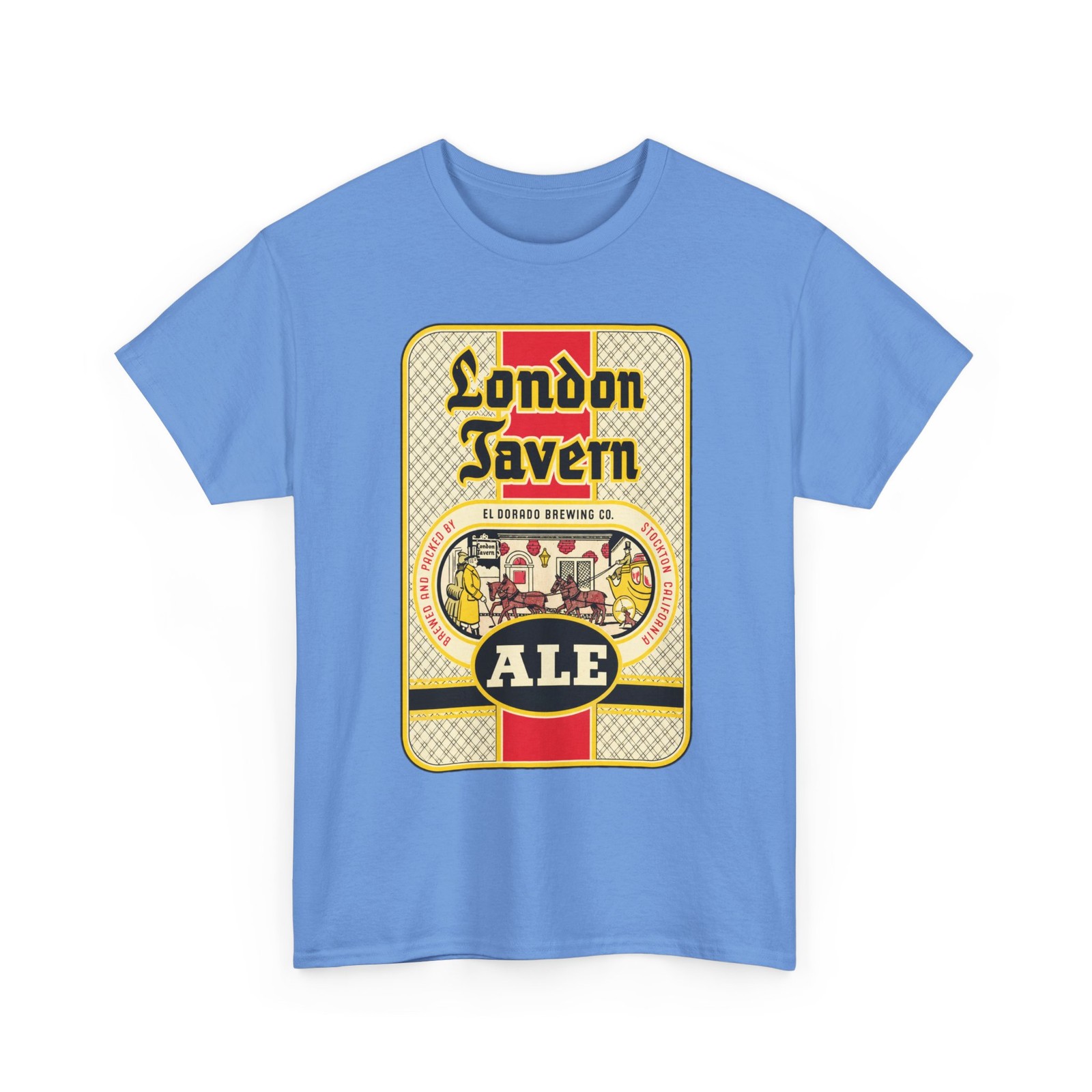 London Tavern Ale El Dorado Brewing Co. Stockton CA 30s Retro Breweriana T-Shirt
