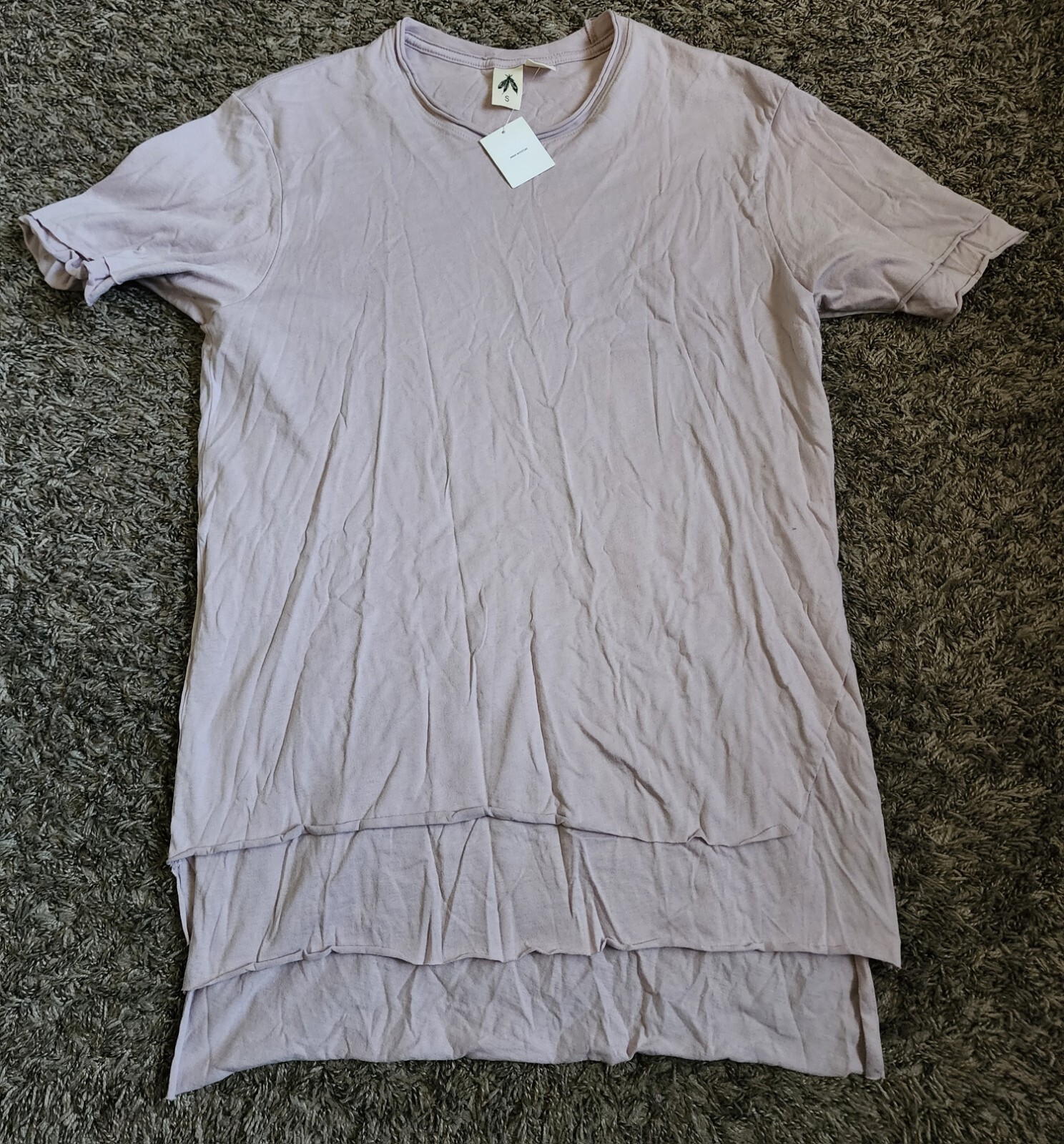 NWT Urban Outfitters Lilac Cotton Layered Short Sleeve Shirt S