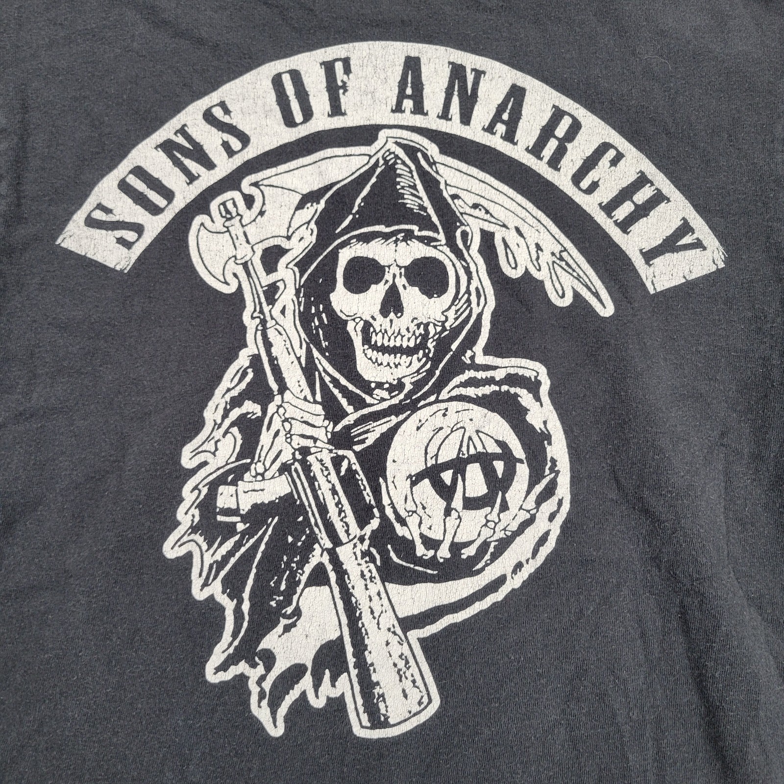 Sons of Anarchy Shirt Mens Medium Black Grim Reaper Graphic