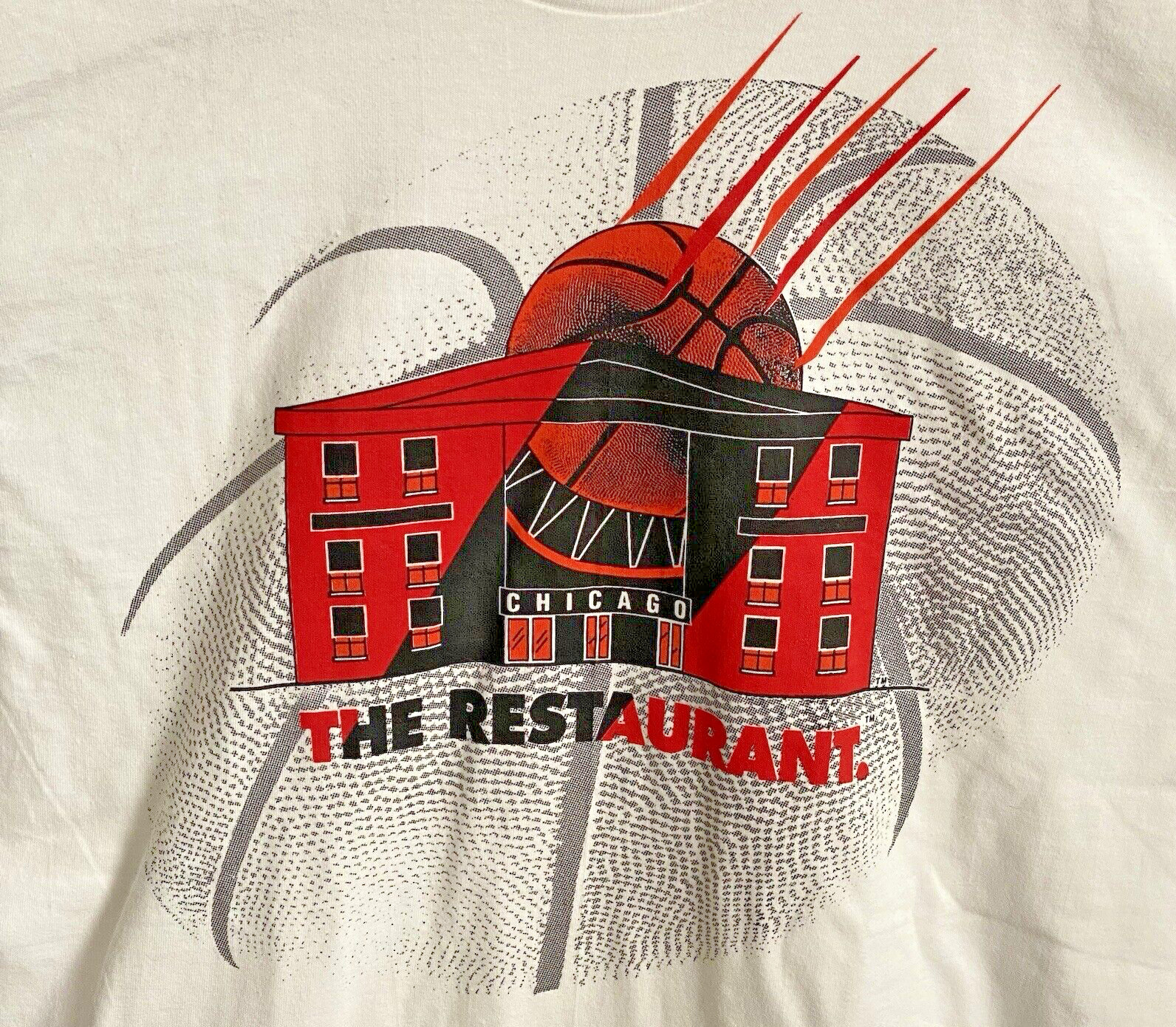 VTG 90s Basketball Shirt Mens L The Restaurant Chicago Single Stitch BeefyT USA