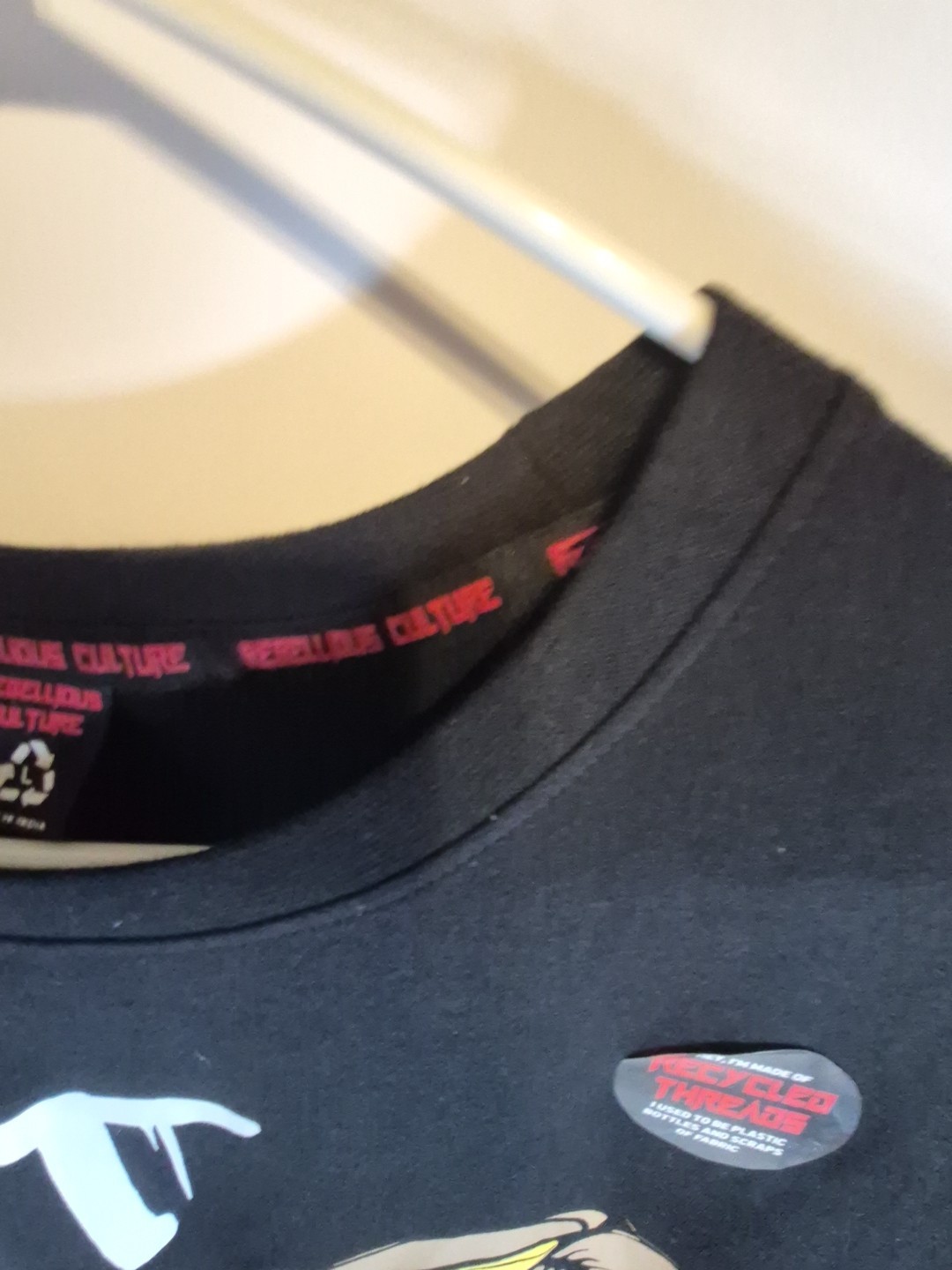 Rebellious Culture Graphic T-Shirt Black Size Large (G.o.a.t.) Recycle Threads