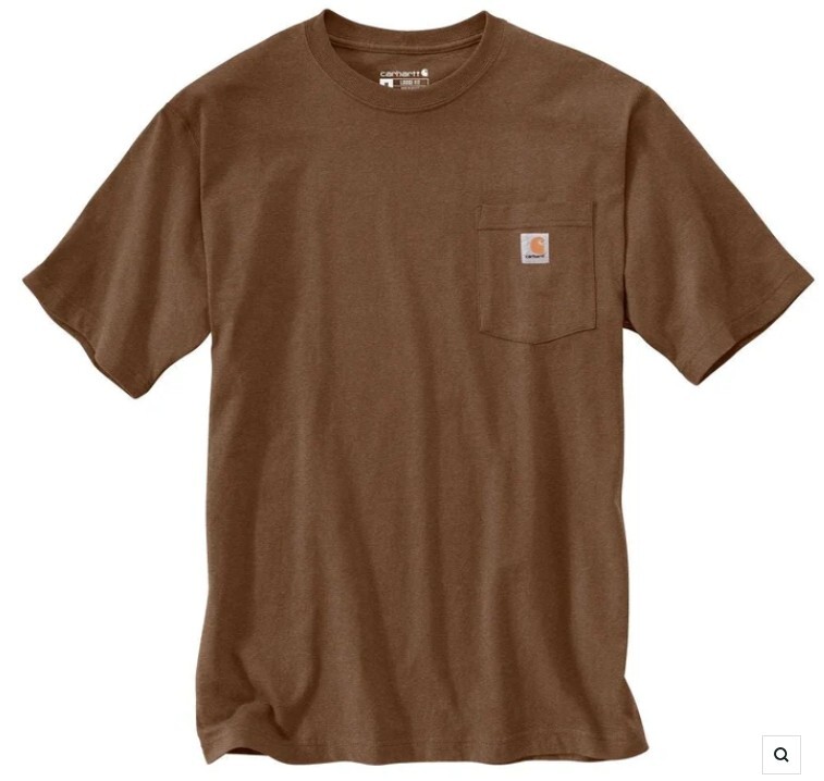 Carhartt Men’s K87-B86, Color Mocha Heather, Size Small