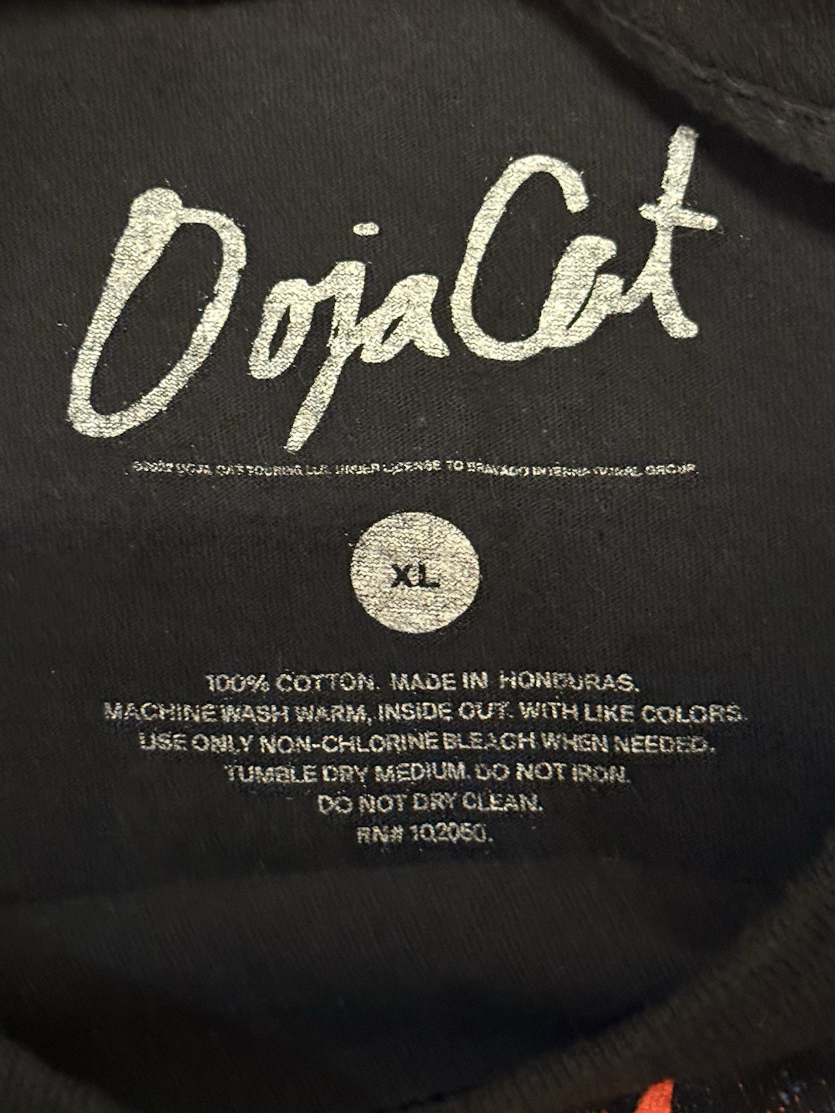 Doja Cat Lightning Graphic T-Shirt XL Official Merch Black Hip Hop Tour Tee