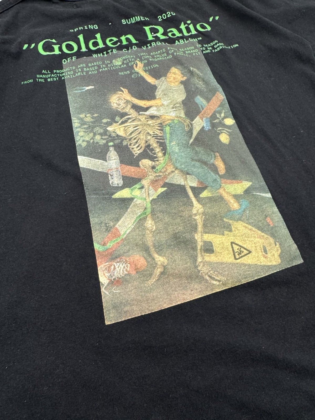 Off-White “Golden Ratio” Pascal Skeleton Graphic Black T-Shirt
