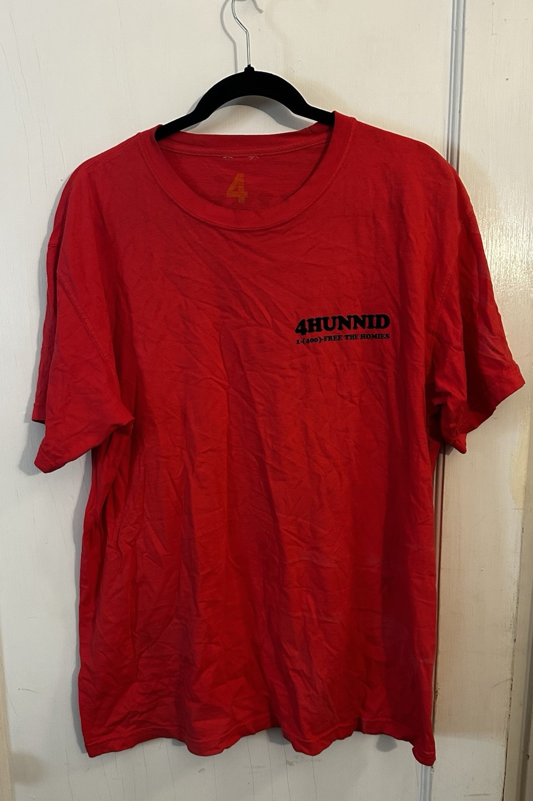 4 Hunnid 4Hunnid Bail Bonds Graphic T-shirt Size L *Faded See Pics*