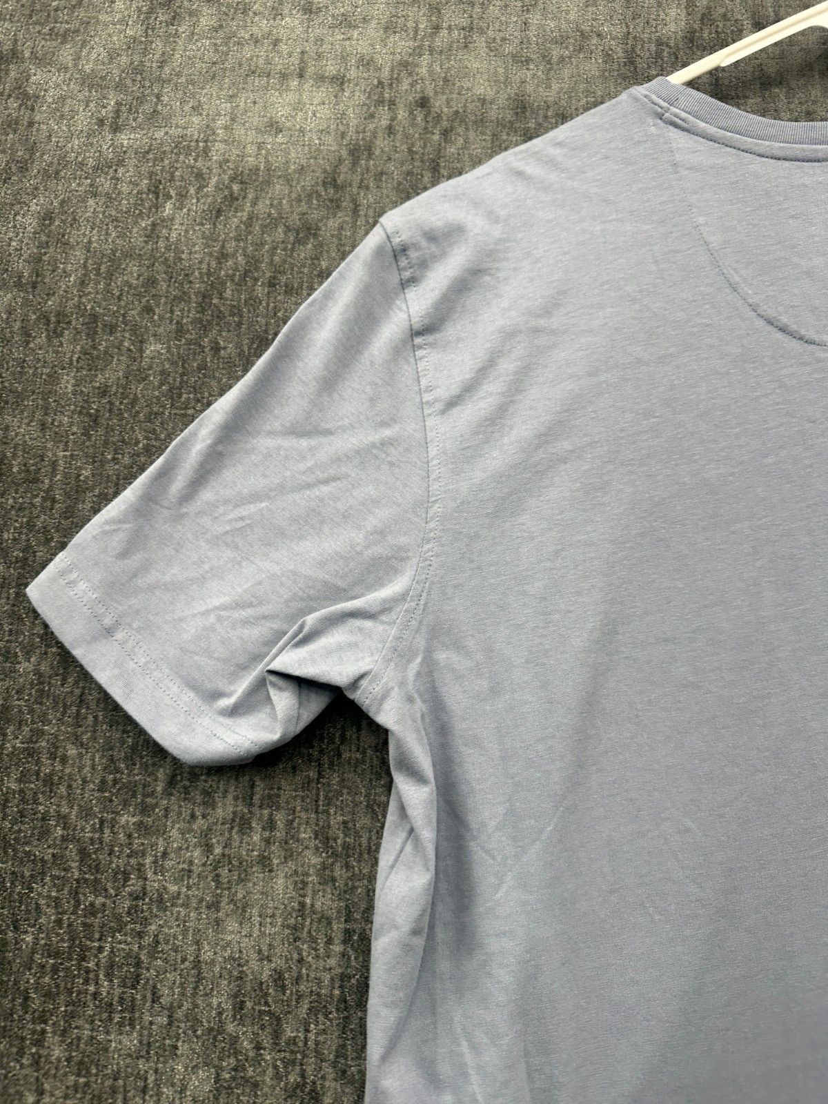 Greg Norman T Shirt Mens Large Gray Side Slit Cotton Crewneck Shark Logo Casual
