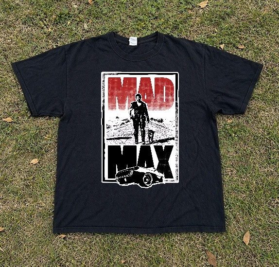 Men’s V8 Interceptor T-Shirt, Vintage Mad Max Short Sleeve O-Neck Tee