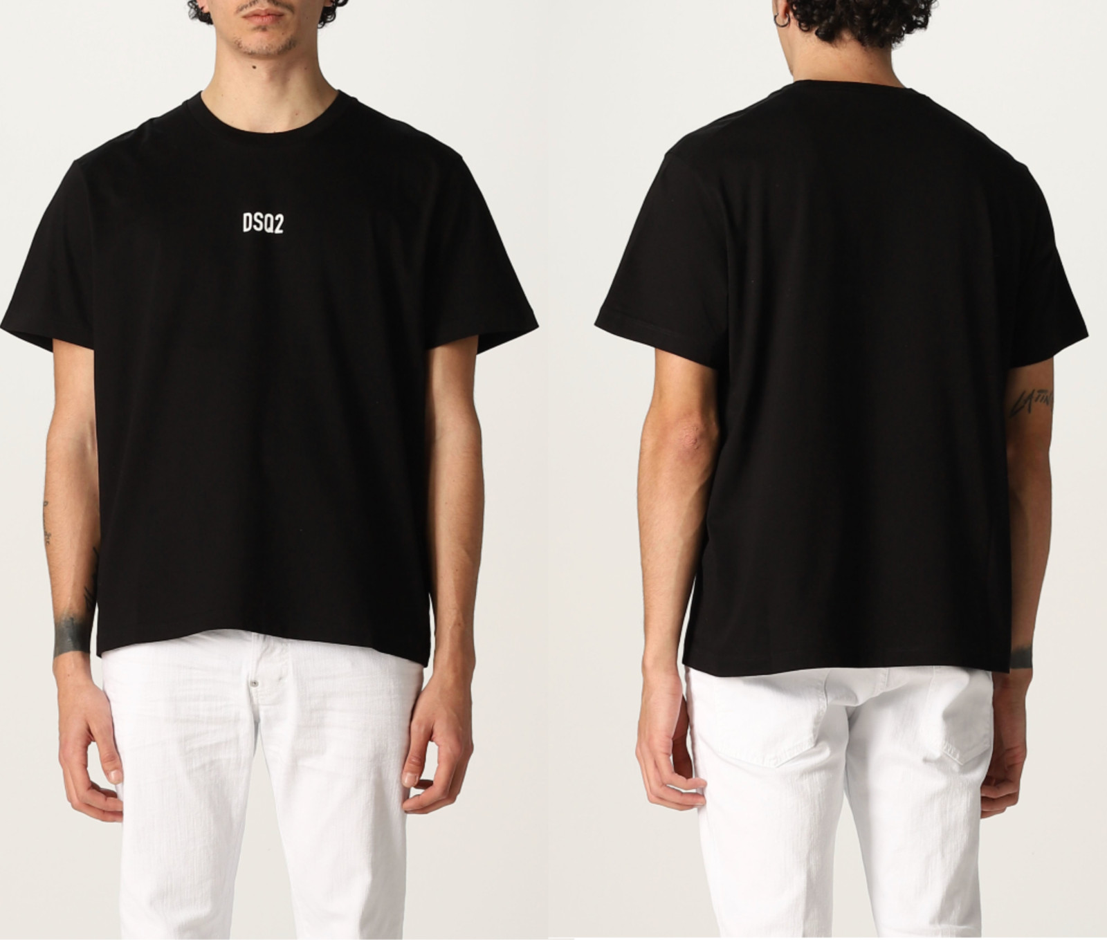 Dsquared2 Jeans Icon Mini Dsq2 Logo Print Box Tee T-Shirt Shirt New Season New M
