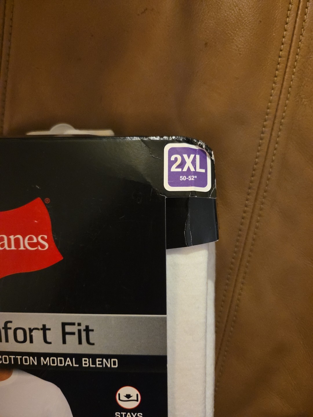 Hanes Men’s 3 Pack Comfort Fit Tagless White T -Shirts Size 2XL 50-52″ New