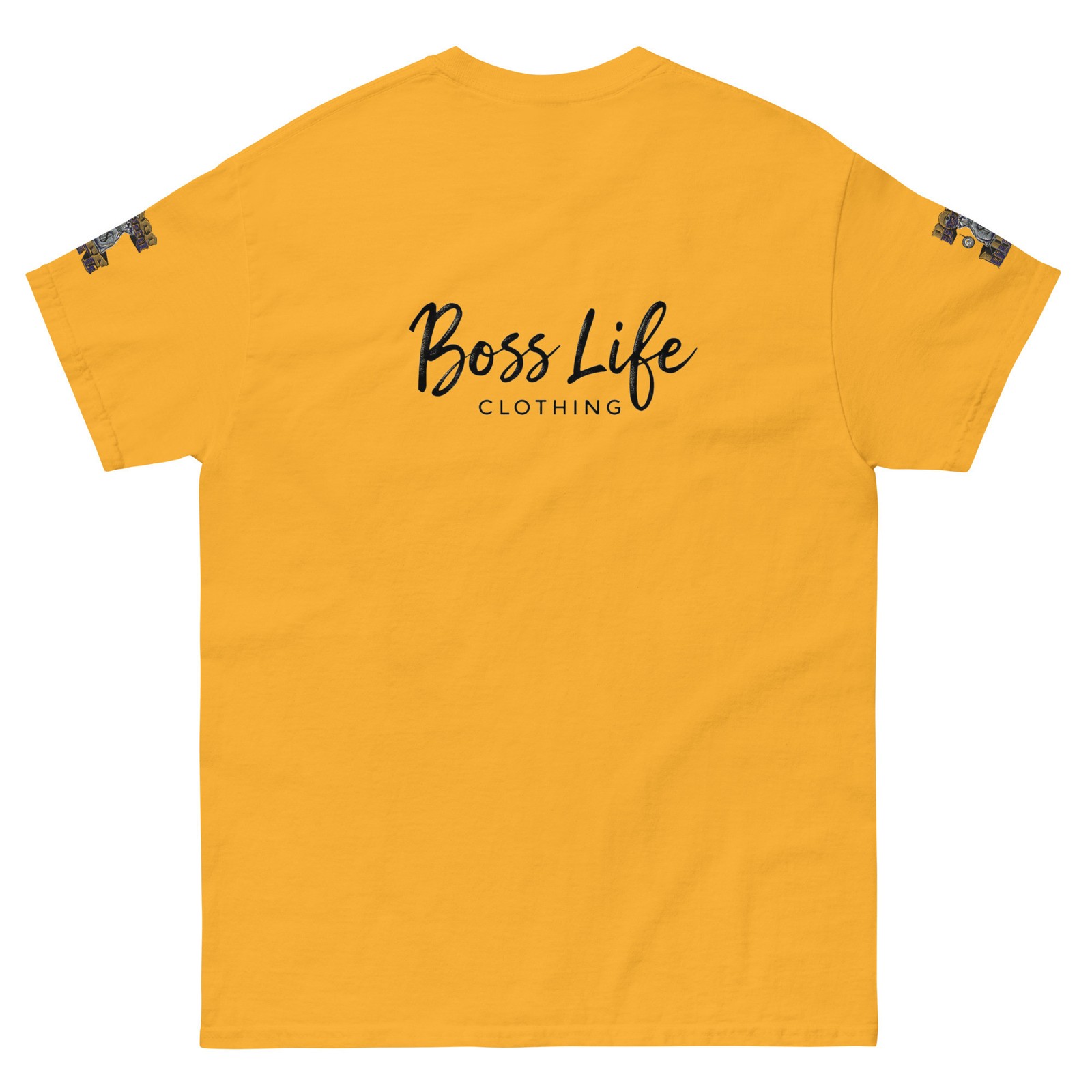 Boss Life african money back signature embroisery sleeve Unisex classic tee
