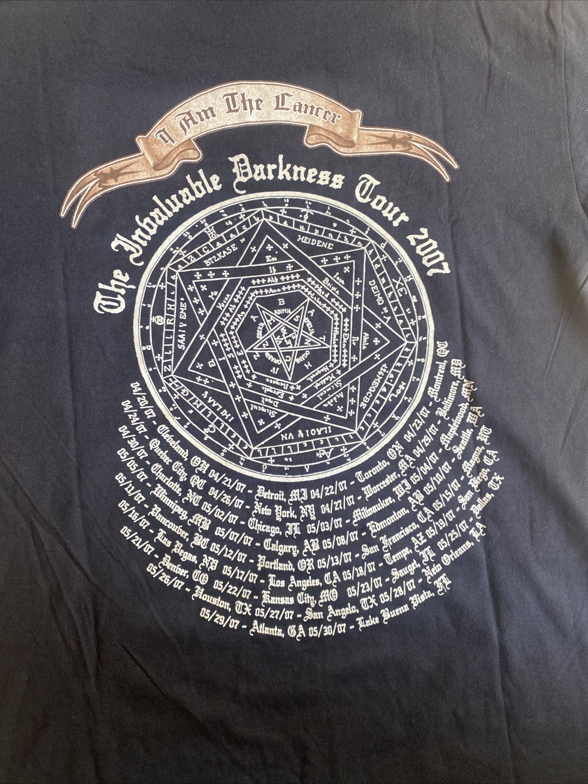 NWOT VTG 2007 Dimmu Borgir Invaluable Darkness Tour In Sorte Diaboli Sz XL Anvil
