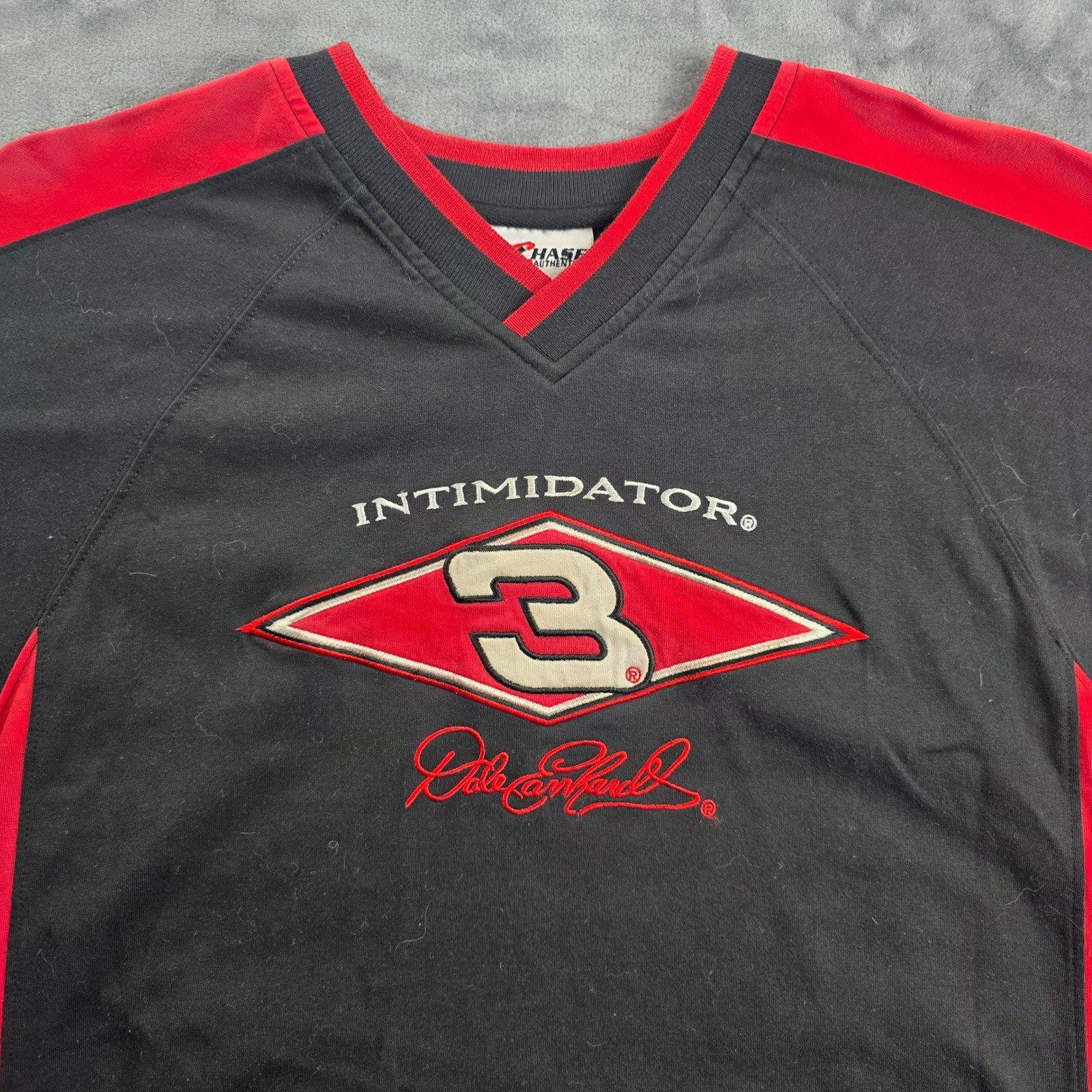 NASCAR Dale Earnhardt Jersey Mens Medium Black Red Intimidator 3 Chase Authentic