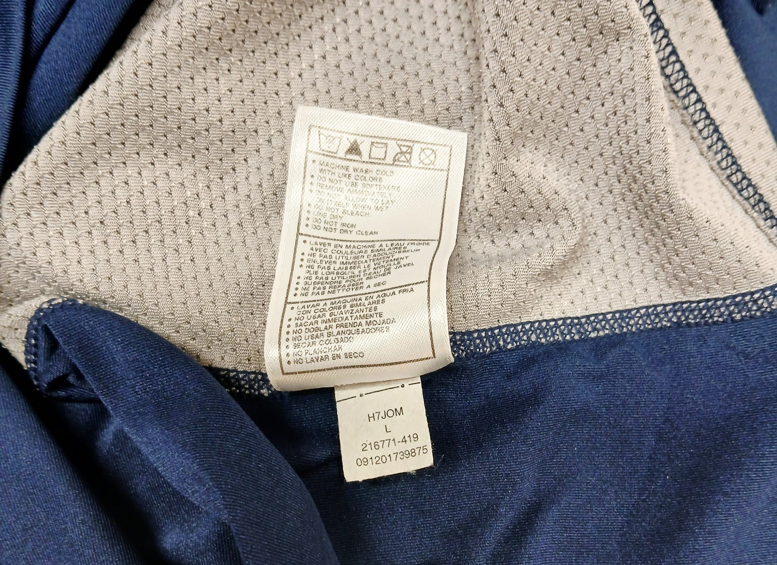 NIKE Fit Dry Blue and Gray Short Sleeve Crew Neck Pullover Men’s Large NWOT